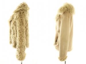 Theory ムートンコート リバーシブル S ベージュ