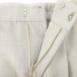 JUSGLITTY 24SS スカーフ付きワイドパンツ タック 1 グレー /HK OS