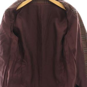 IENA チェックダブルブレストJK ジャケット ブレザー 38 M 茶 ブラウン マルチカラー