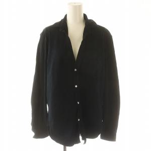 LABEILEEN コットンシャツ 長袖 スキッパー XS 紺 ネイビー /MI OS