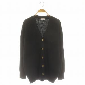 22SS Si/Co Relax Vネックカーディガン ニット 長袖 黒 ブラック