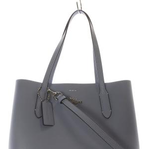 COACH レザー 2way トートバッグ ショルダーバッグ ロゴ 水色 ブルー F73278