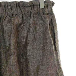 nest Robe リネンダンガリー2タックイージー パンツ ワイドテーパード F 茶 ブラウン