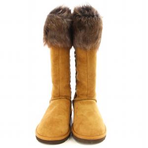 UGG australia ROSANA ムートンブーツ ロングブーツ スエード 22cm 茶 1008044 /MM OF