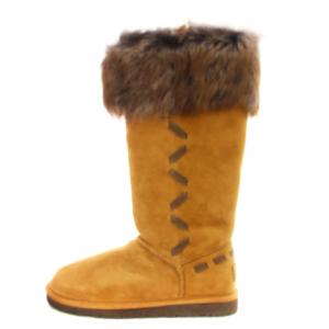 UGG australia ROSANA ムートンブーツ ロングブーツ スエード 22cm 茶 1008044 /MM OF