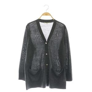 24AW エキストラメリノVネック カーディガン ニット 長袖 36 チャコール /HK OS