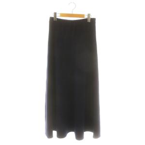 24AW ラムズウール フレアマキシスカート ロング ニット F 紺 ネイビー /MF OS