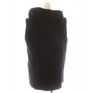 Theory 23AW new divide gc clairene vest df ベスト フード ウール P 紺 ネイビー