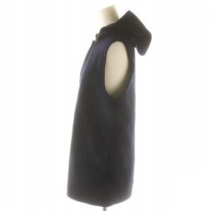 Theory 23AW new divide gc clairene vest df ベスト フード ウール P 紺 ネイビー