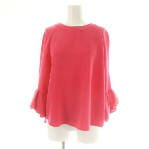 22AW デザインスリーブトップ ブラウス 七分袖 36 ピンク /DF OS