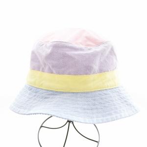 POLO RALPH LAUREN パステルボーダーバケットハット 帽子 ロゴ刺繍 マルチカラー ピンク オレンジ 黄 イエロー 緑 グリーン