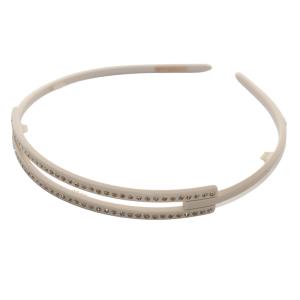 Alexandre De Paris カチューシャ 髪飾り ヘアアクセサリー ラインストーン ベージュ /AQ OS