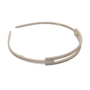 Alexandre De Paris カチューシャ 髪飾り ヘアアクセサリー ラインストーン ベージュ /AQ OS