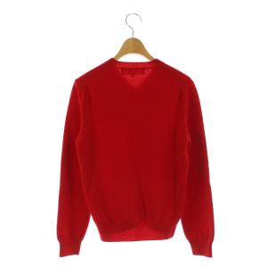 PLAY Comme des Garçons AD2015 ウール ハート Vネックニット セーター 長袖 ワッペン M 赤 レッド