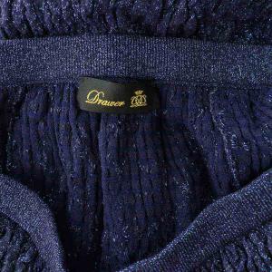 Drawer 16Gフクレジャカードニットスカート ロング ラメ イージー 紺 ネイビー