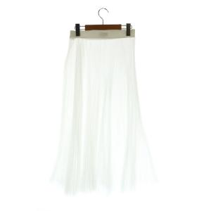 HYKE ORGANDY PLEATED SKIRT オーガンジープリーツスカート ロング シースルー 1 白 ホワイト