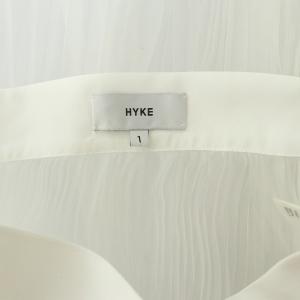 HYKE ORGANDY PLEATED SKIRT オーガンジープリーツスカート ロング シースルー 1 白 ホワイト