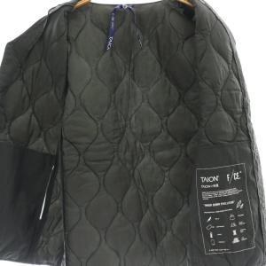 TAION × エフシーイー F/CE ダウンベスト 前開き Vネック スナップボタン ナイロン 黒 ブラック /NR
