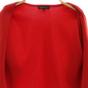 To b. by agnes b. ジップアップ カーディガン 長袖 クルーネック ニット 星 スターチャーム ロゴ刺繍 TU M 赤 レッド