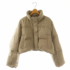 23AW クロップドダウンジャケット アウター チェック ジップアップ 総裏地 F マルチカラー /DO