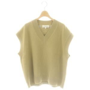 ウールコットンニットベスト Vネック プルオーバー 1 ベージュ /MF OS