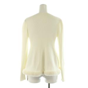 CELFORD 23AW ファーペプラムニットプルオーバー カットソー 長袖 リブ ストレッチ 36 アイボリー