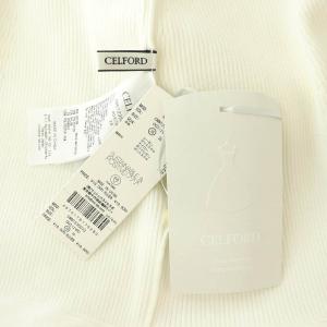 CELFORD 23AW ファーペプラムニットプルオーバー カットソー 長袖 リブ ストレッチ 36 アイボリー