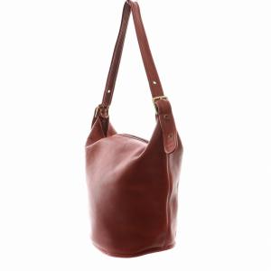 COACH オールドコーチ ショルダーバッグ  グローブレザー バスケット型 USA製 赤 レッド J4D 9085