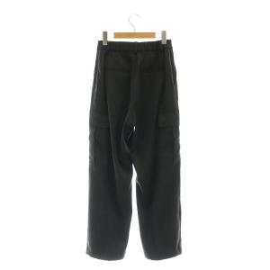 UNITED ARROWS サテン サイドポケット パンツ ストレート 36 黒 ブラック