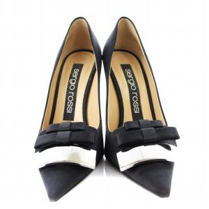 Sergio Rossi パンプスリボン ポインテッドトゥ 36 黒 A78950