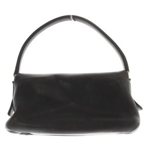 HIROFU レザー ハンドバッグ ショルダーバッグ ロゴ 黒 ブラック