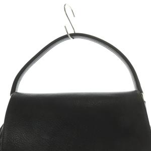 HIROFU レザー ハンドバッグ ショルダーバッグ ロゴ 黒 ブラック
