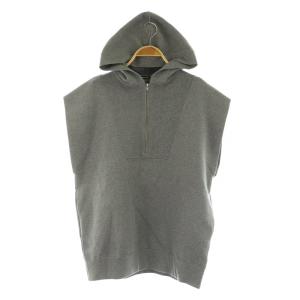 24AW C/CAフーディーニットベスト プルオーバー ハーフジップ グレー /MY OS