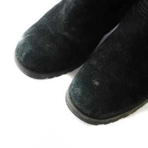 UGG australia ロングブーツ エンジニア ムートン スウェードレザー ロゴプレート US7.5 24.5cm 黒 ブラック 3051