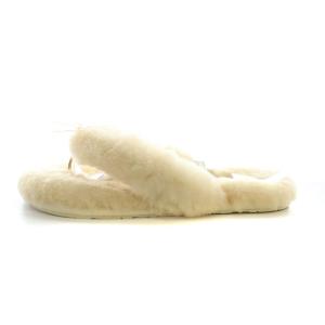 UGG australia フラッフ フリップ フロップ II FLUFF FLIP FLOP II サンダル ボア US8 25cm ベージュ 1003492