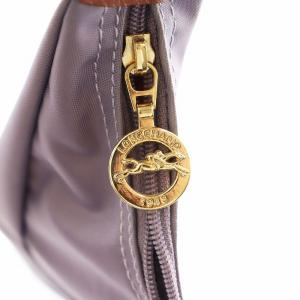 Longchamp ホーボー ル プリアージュ ショルダーバッグ 紫 パープル 茶 ブラウン