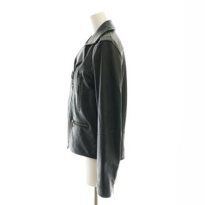 Ron Herman ラムレザーライダースジャケット ジップアップ XS 黒 ブラック