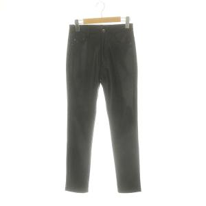 24AW フェイクレザーパンツ ボトムス ジップフライ 36 S 黒 ブラック