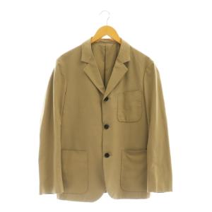 背抜きテーラードジャケット シングル M ベージュ /HK OS AD