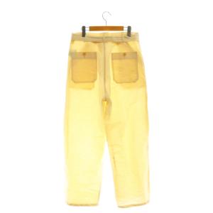 AURALEE 24SS COTTON LINEN PT リネンパンツ ワイド ベルト付き 1 ベージュ /HK OS