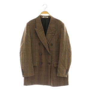 24AW BLUEFACED WOOL CHECK ダブルブレスジャケット
