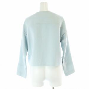 ANAYI ノーカラージャケット ショート丈 ウール 34 XS 水色