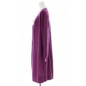 TOCCA CASHMERE ロングカーディガン ニット 長袖 前開きトッパー XS 紫 パープル