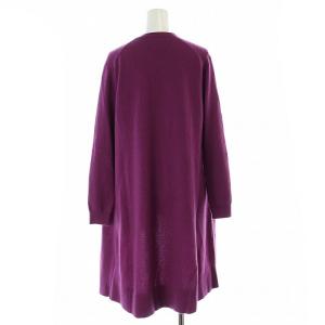TOCCA CASHMERE ロングカーディガン ニット 長袖 前開きトッパー XS 紫 パープル