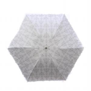 日傘 雨傘 折りたたみ傘 折り畳み傘 UVカット 総柄 水色 ライトブルー タグ付き /BB OF