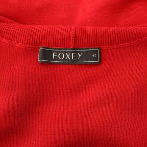 FOXEY グレースウールセーター タートルネック 40 レッド