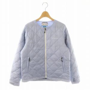 インシュレーテッドジャケット 中綿 キルティングジャケット ノーカラー アウター M ライトブルー /MI