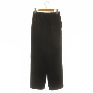 IENA 24AW ダブルサテンリラックスパンツ テーパード イージー 34 黒 ブラック