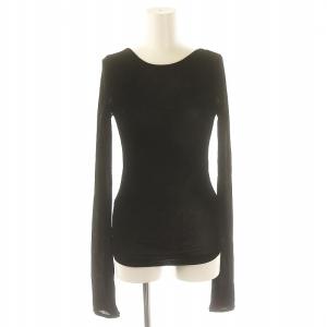 23AW フロッキーチュールプルオーバー カットソー 長袖 F 黒 ブラック