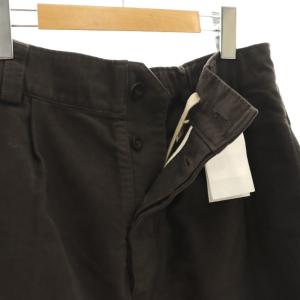 45rpm モールスキンのワークスカート ロング丈 マキシ丈 ジップフライ コットン 05 XL 茶 ブラウン /YQ